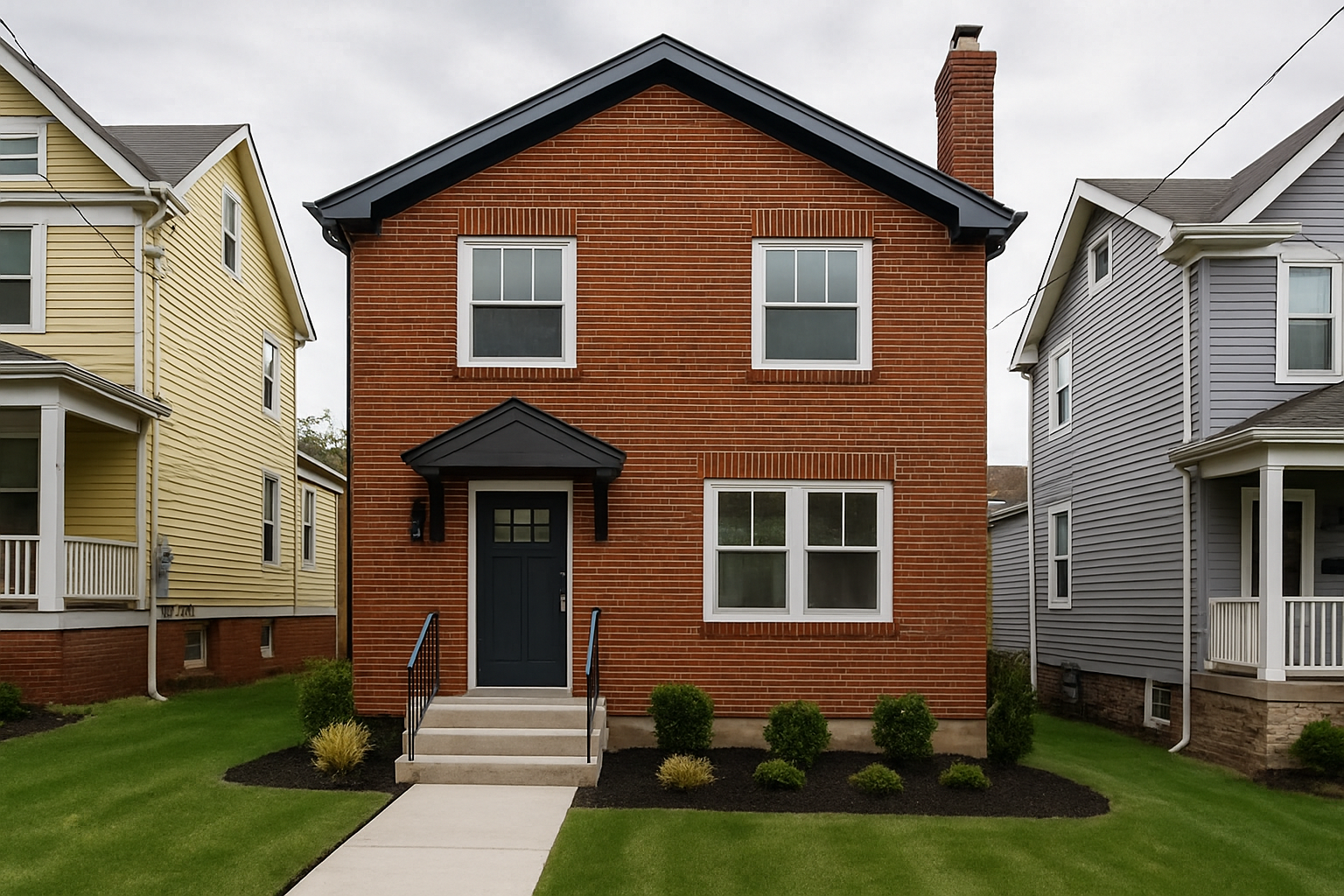 Recently renovated Pittsburgh home exterior
